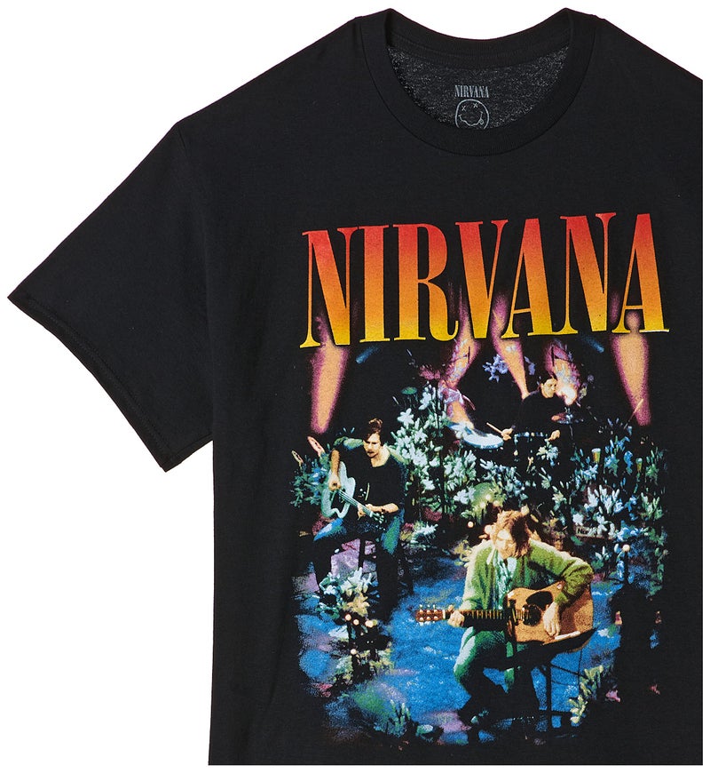 Nirvana FEA unisex adult Nirvana Live Concert Photo T-shirt T Shirt, Black, X-Large US - Image 2